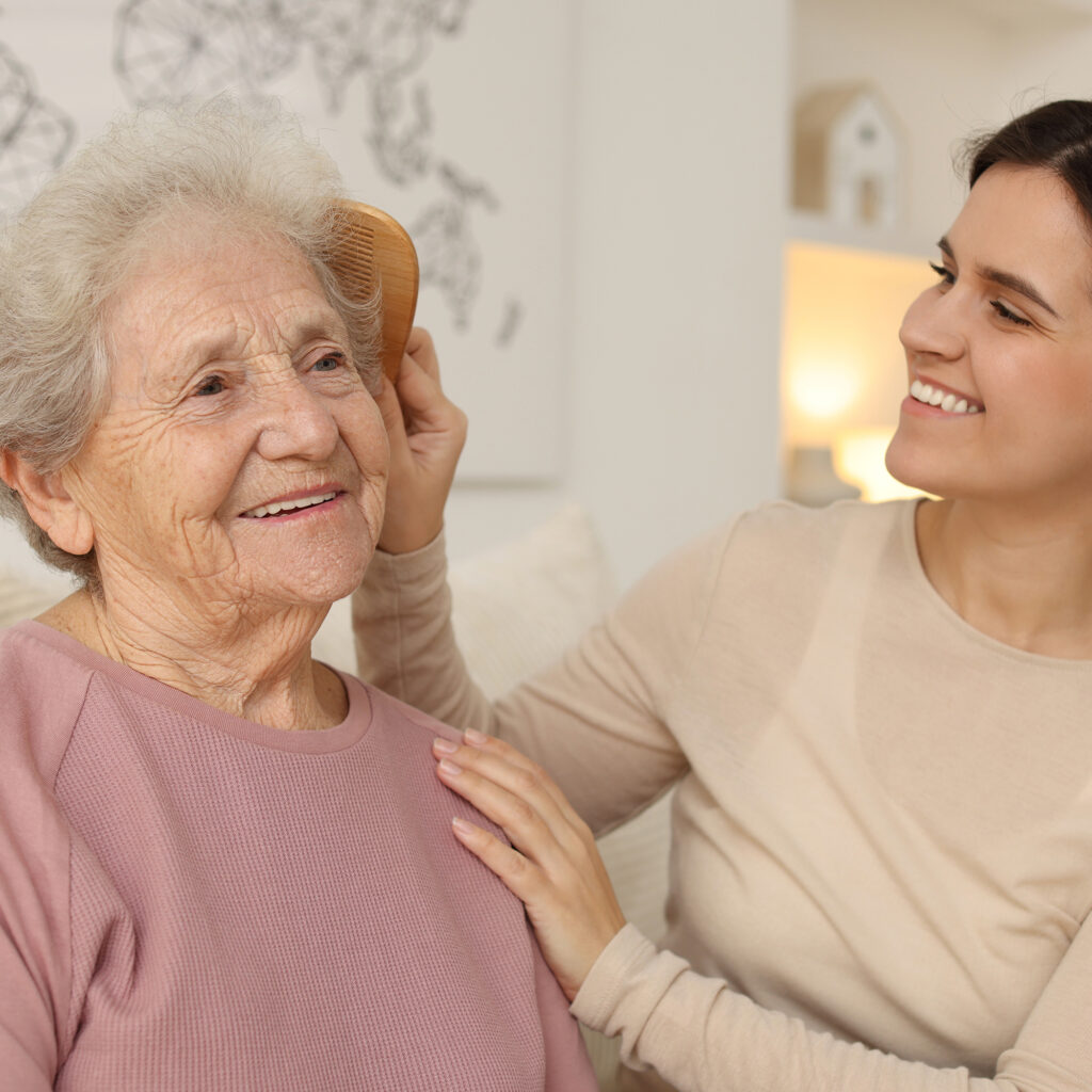 Elder care massage therapy session